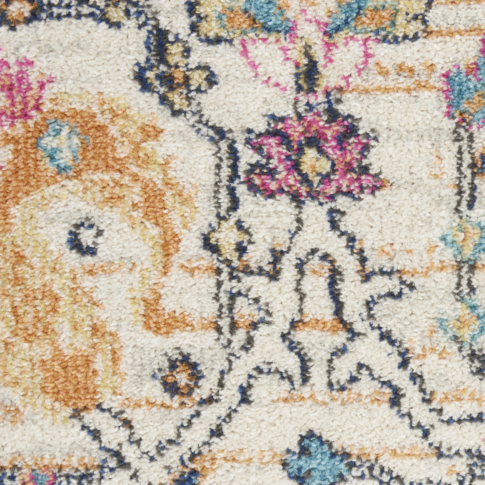 Nourison Passion 8' x Round Ivory Multicolor Bohemian Indoor Rug