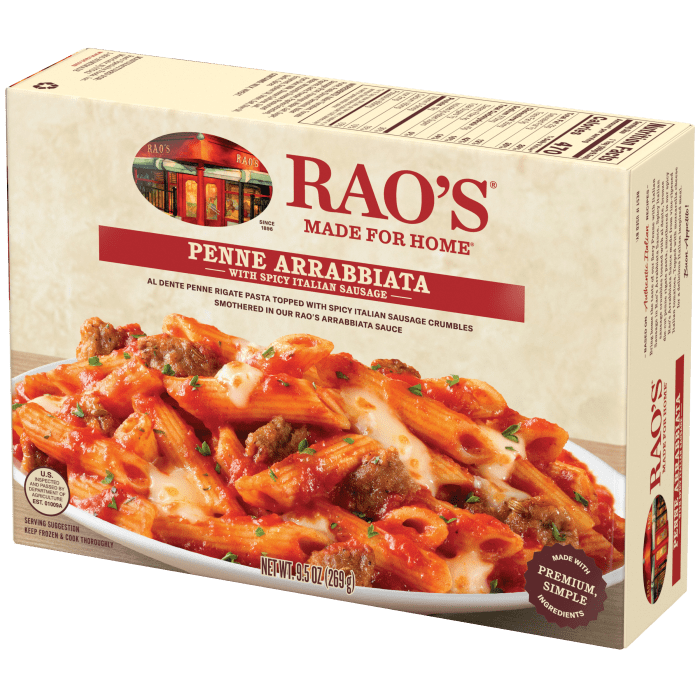Penne Arrabbiata with Spicy Italian Sausage Frozen Meal, 9.5 oz - Right angle Image