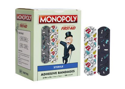 American® White Cross Kid Design (Monopoly) Adhesive Strip, 3/4 x 3 Inch
