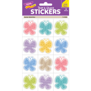 Garden Butterflies Tear & Share Stickers&reg;, 60 Count