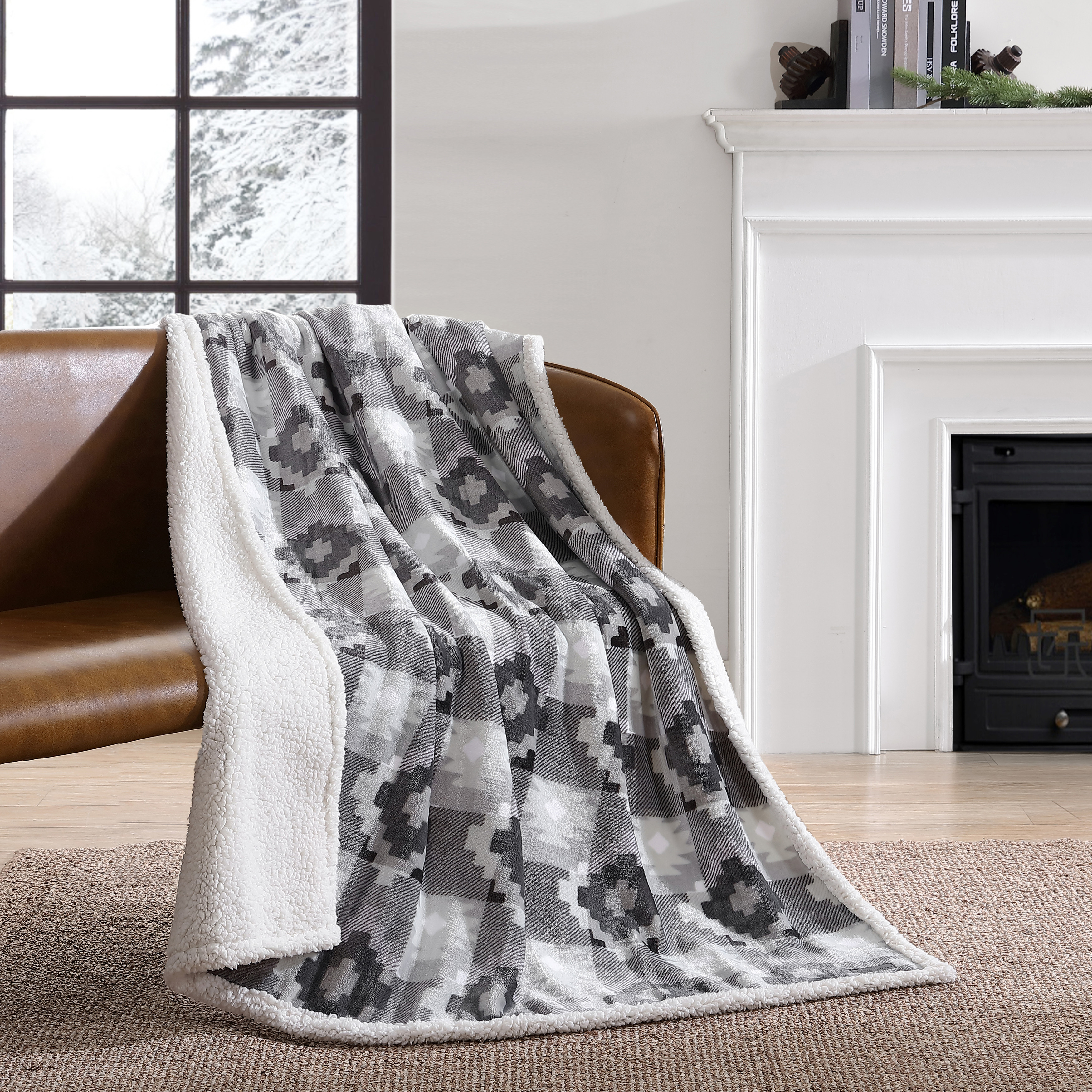 Eddie Bauer Plush-Fleece Throw Blanket