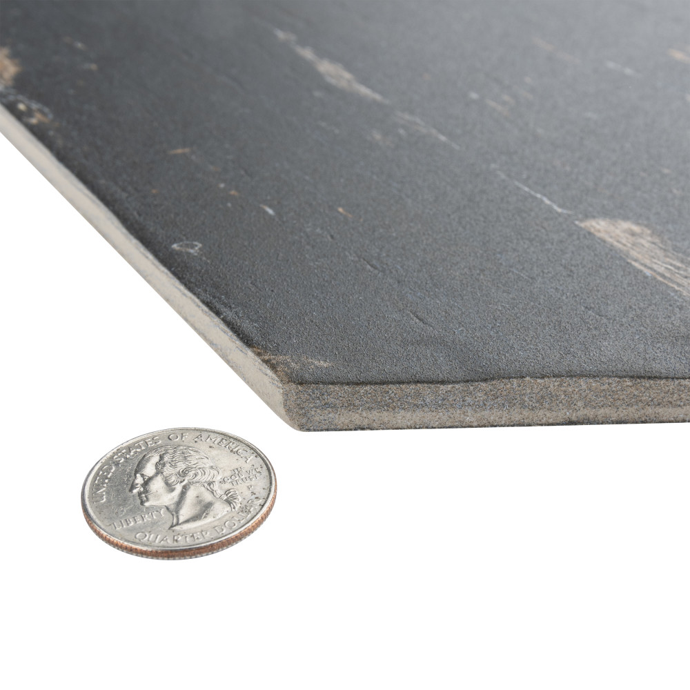 Retro Naveta Nero 7 in. x 16-3/8 in. Porcelain Floor and Wall Tile