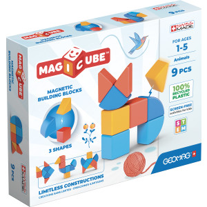 Magicube Magnetic Shapes & Animals Building Set, 9 Pieces