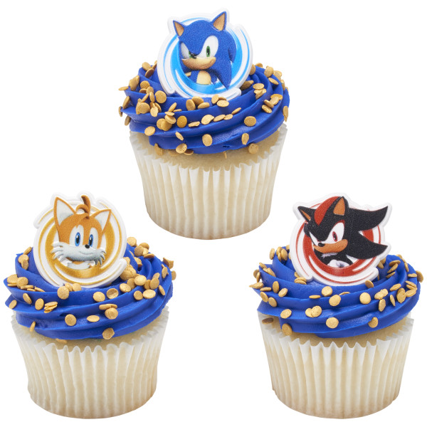 Sonic, Tails and Shadow Cupcake Rings