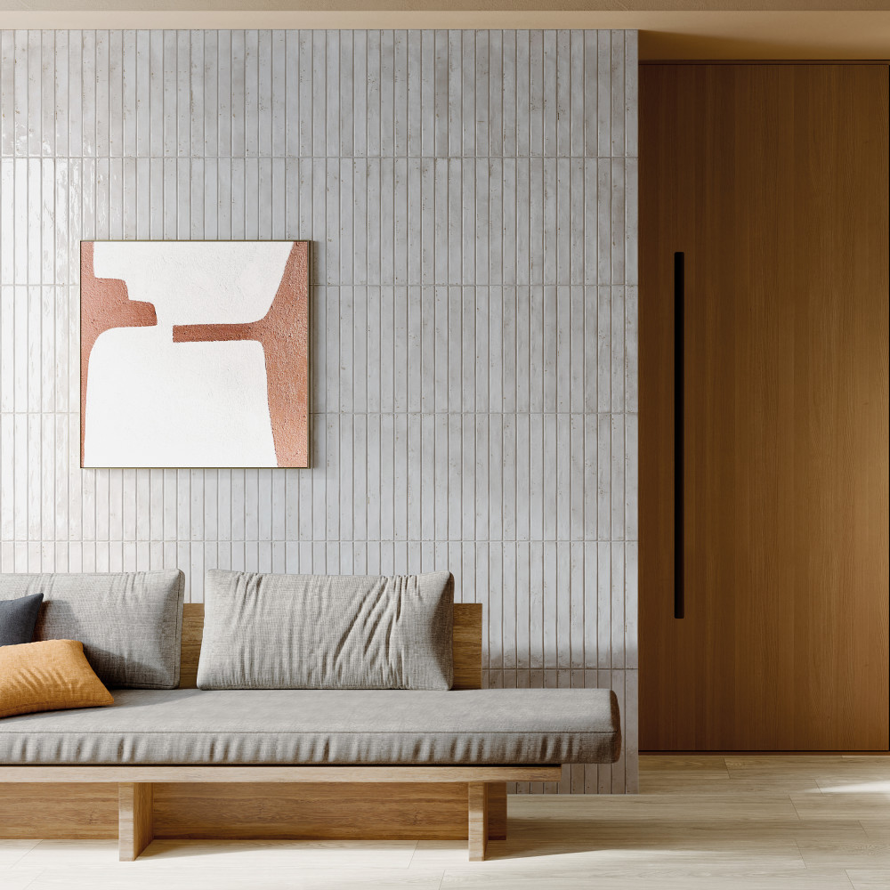 Scottsdale Light Grey 1-7/8 in. x 17-3/4 in. Porcelain Floor and Wall Tile