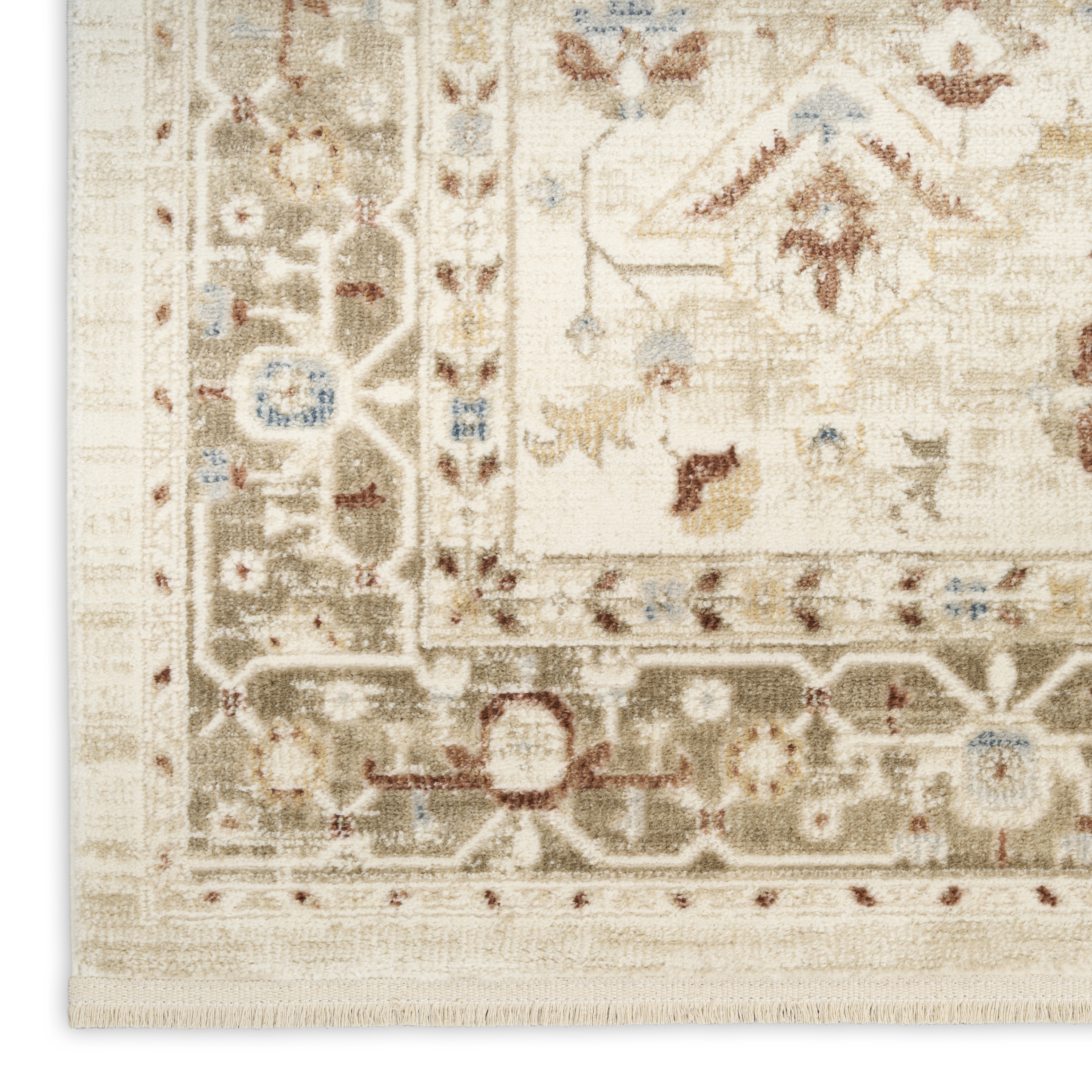 Nourison Pardis 5'3" x 7' Ivory Taupe Vintage Indoor Rug