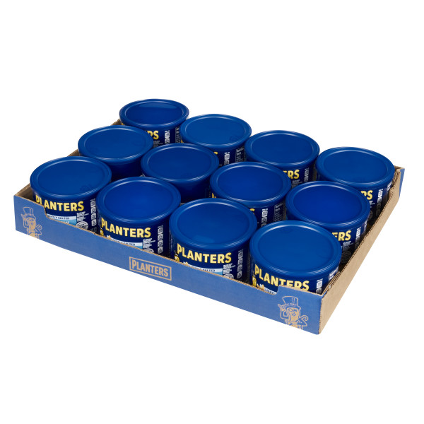 PLANTERS(r) Cashews Halves & Pieces Lightly Salted 12/8oz . C1RM - Front Right Open Case (Hi Res)