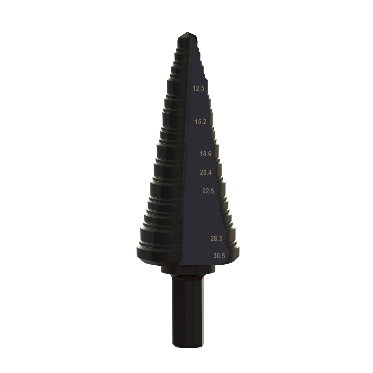Durable split-point tip for fast, accurate material penetration.?Patented split-step design optimizes chip load for fast, smooth cutting, and more holes per charge.?Progressive cutting edges provide balanced aggression to maximize torque efficiency and minimize stalling.?Improved double flute design for superior chip evacuation, cutting speeds and tool life.?Three-flat shank for all 1/2” drill chucks.?Laser markings for quick, easy product and size identification. Replaced 36020
