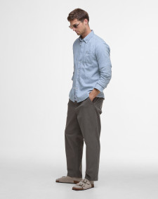 Nelson Tailored Long-Sleeved Shirt Lead
