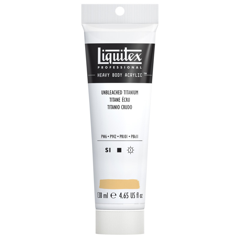 Professional Heavy Body Acrylic Paint, 138 mL Tube, Unbleached Titanium