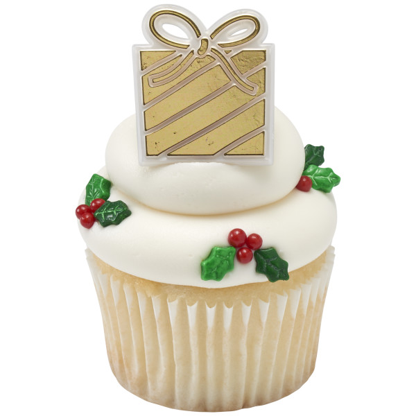 Holly Berries & Leaves Mix - Red 3 Free Sugar Candy Decorations