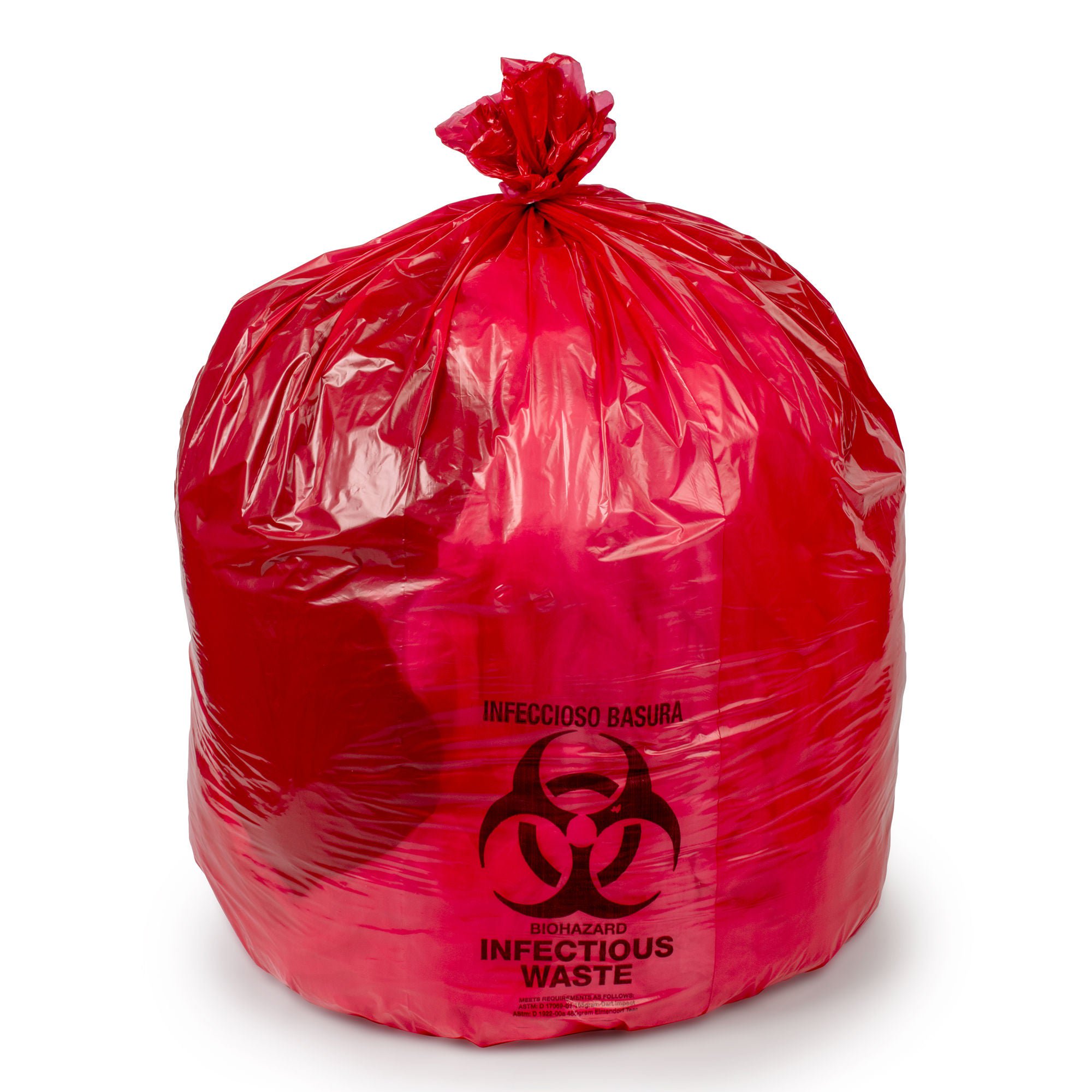Colonial Bag Biohazard Waste Bag, 10 gallon Capacity, 24 x 24 Inch