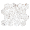 Santiago White 3″ Hexagon Mosaic Rectified