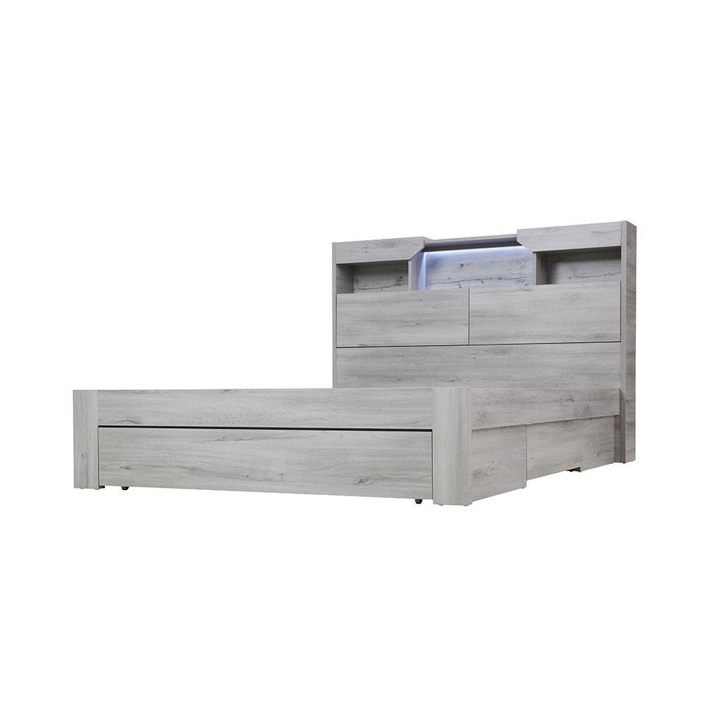 Product image of the  Sovereign Bed Frame, 3 Drawer Base, Washed Grey from Forty Winks
