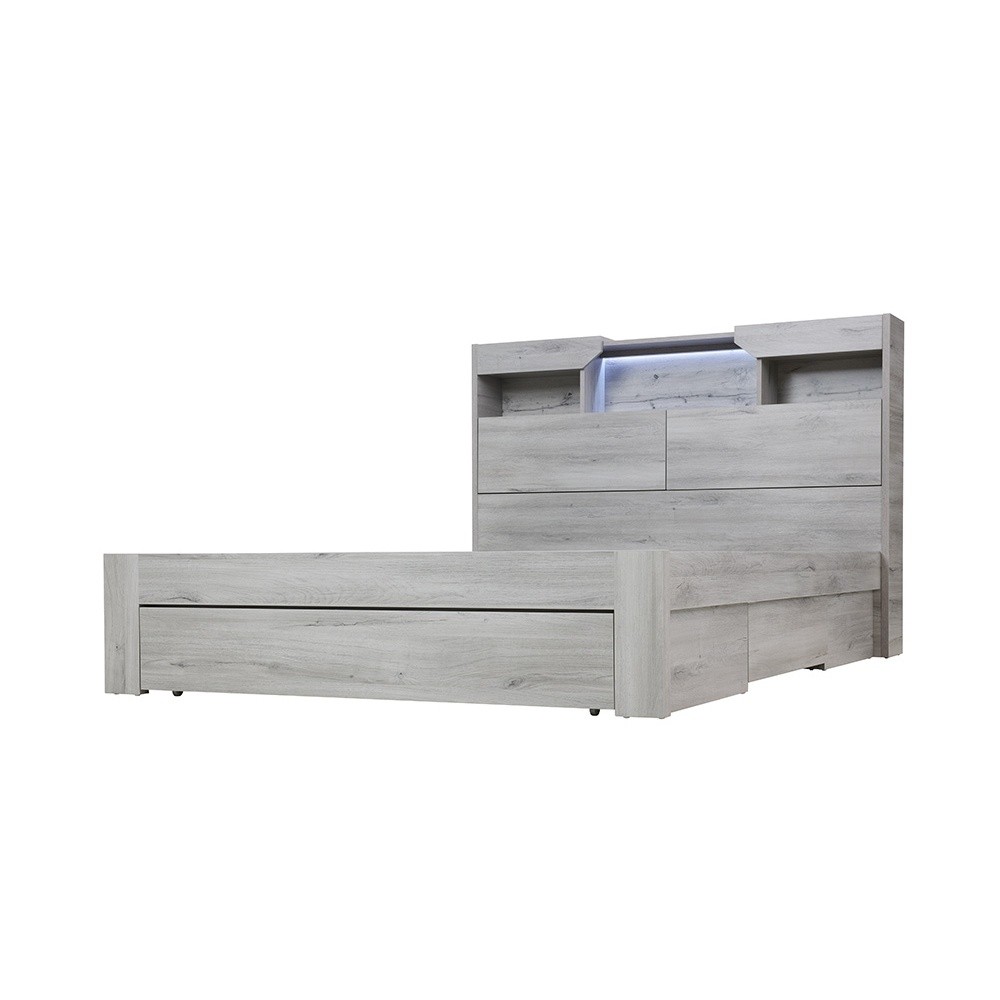 Product image of the  Sovereign Bed Frame, 3 Drawer Base, Washed Grey from Forty Winks