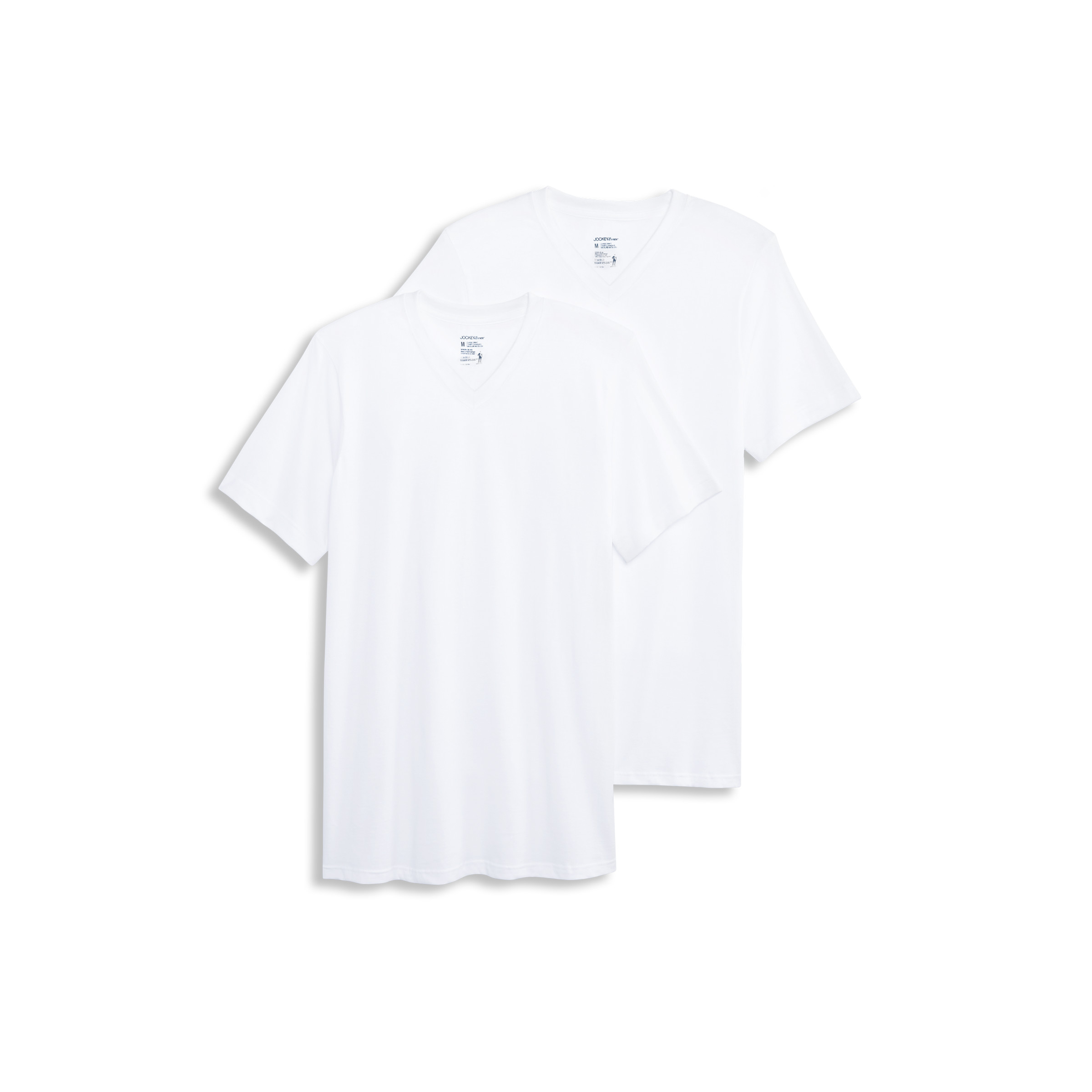 Jockey Men’s Made in America 100% Cotton V-Neck Undershirt – 2 Pack