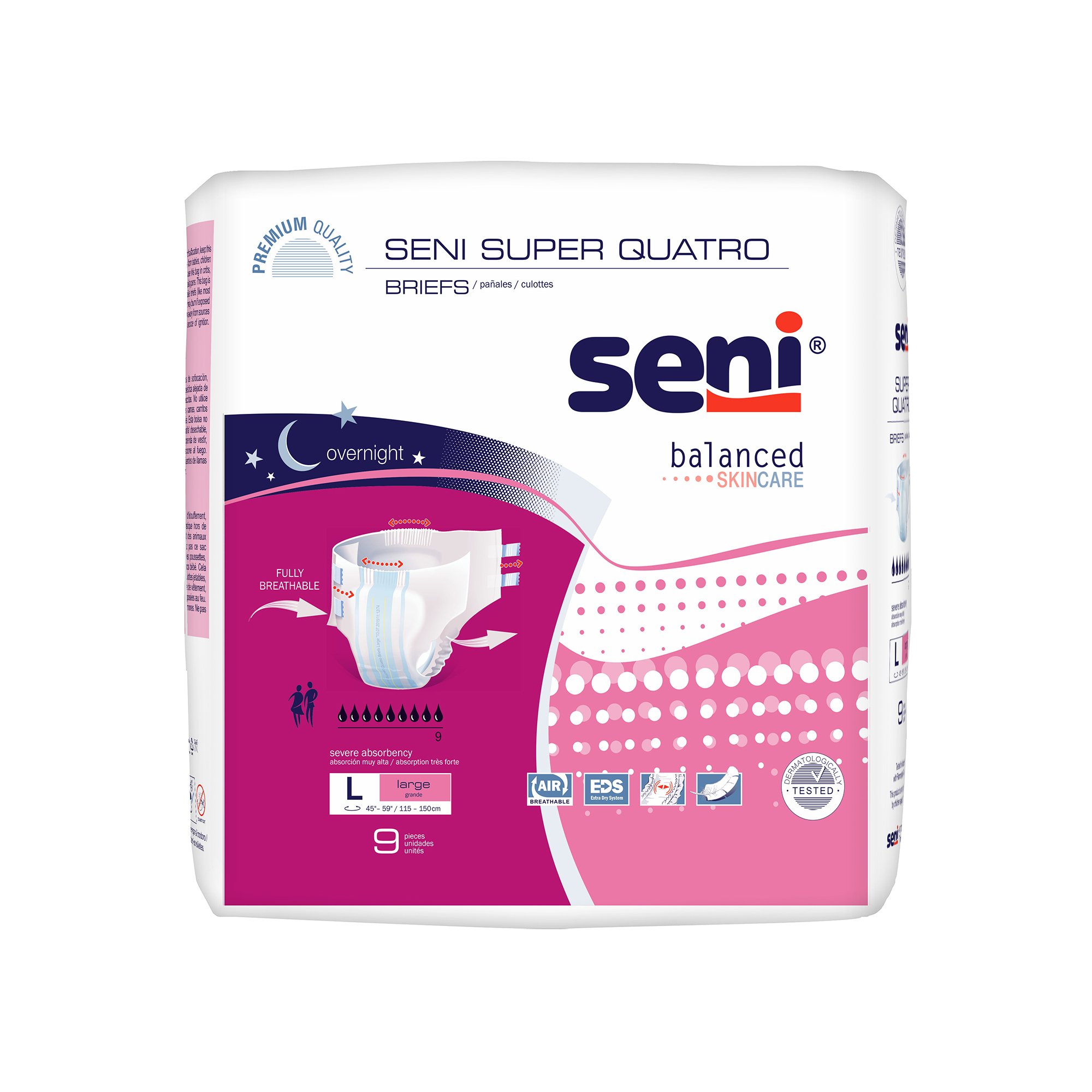 Seni Super Quatro Severe Absorbency Incontinence Brief, Large MK 1163835