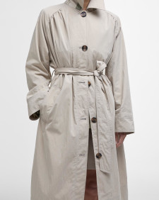 Garbo Showerproof Trench Coat Light Sand/Rosemary Tartan