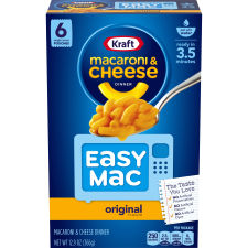Kraft Easy Mac Original Macaroni & Cheese Dinner, 6 ct Packets