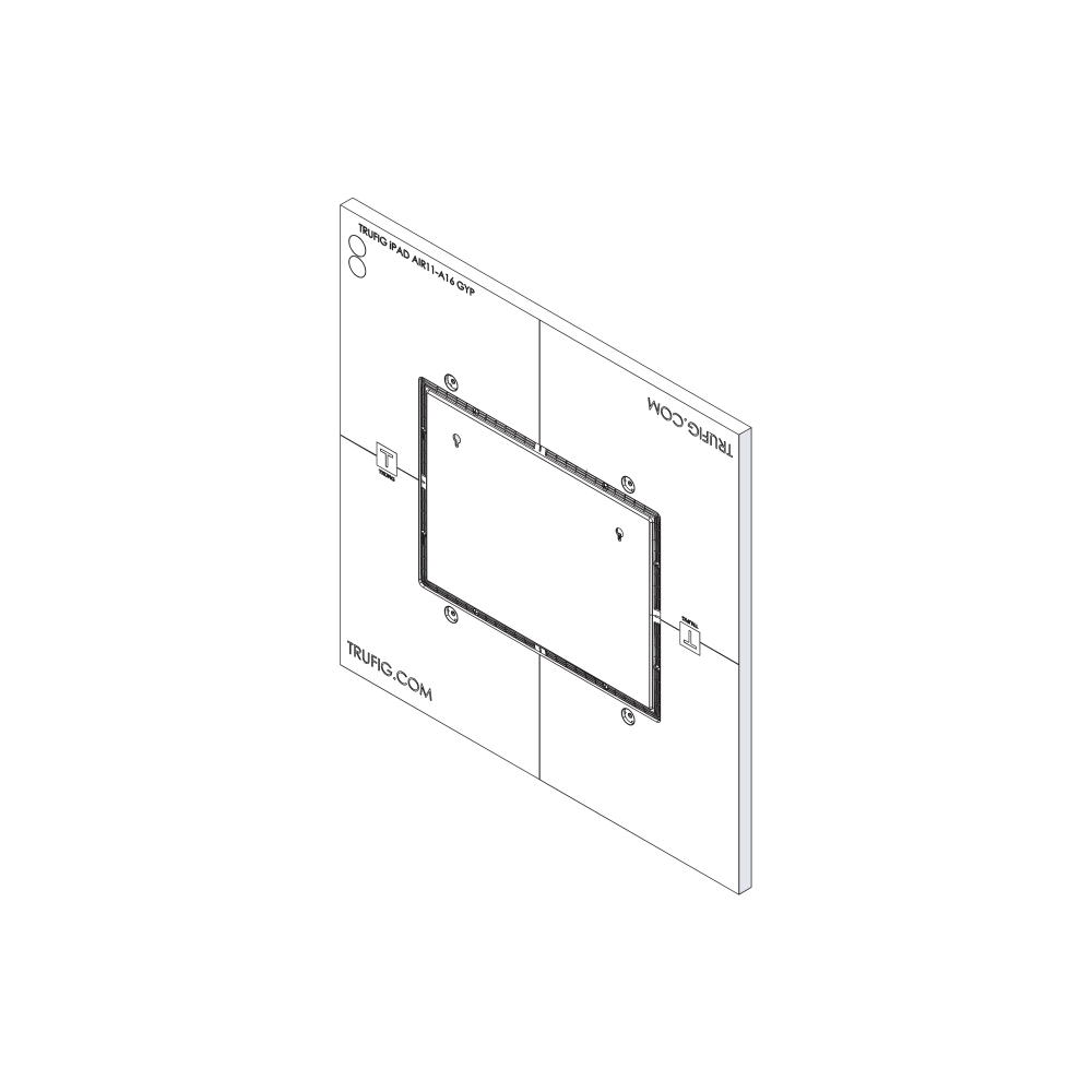 MOUNTING PLATFORM | IPAD AIR11-A16 GYPSUM 5/8" MOUNTING PLATFORM - USED FOR DRYWALL OR SMALL TILE INSTALLATION
