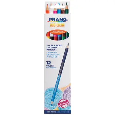 Prang Duo-Colored Pencils, 12 Assorted Colors, 6 Count
