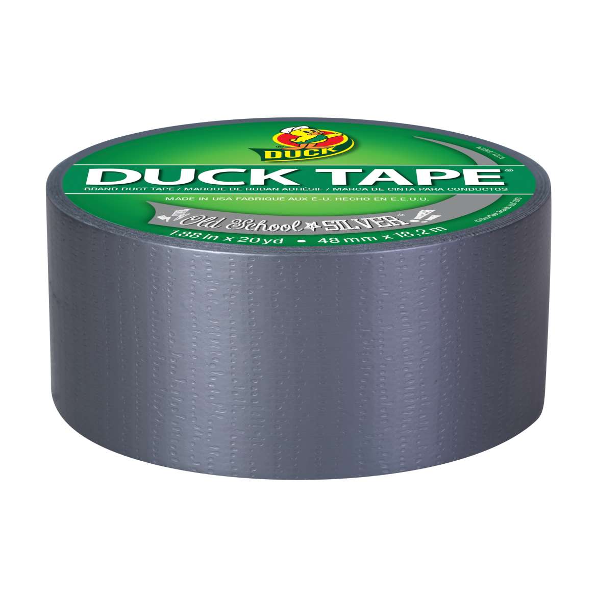 Color Duct Tape Old School Silver 1.88in x 20yd | Duck Brand