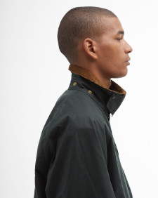 Barbour x Flower Mountain Oversized Transport Waxed Jacket Sage
