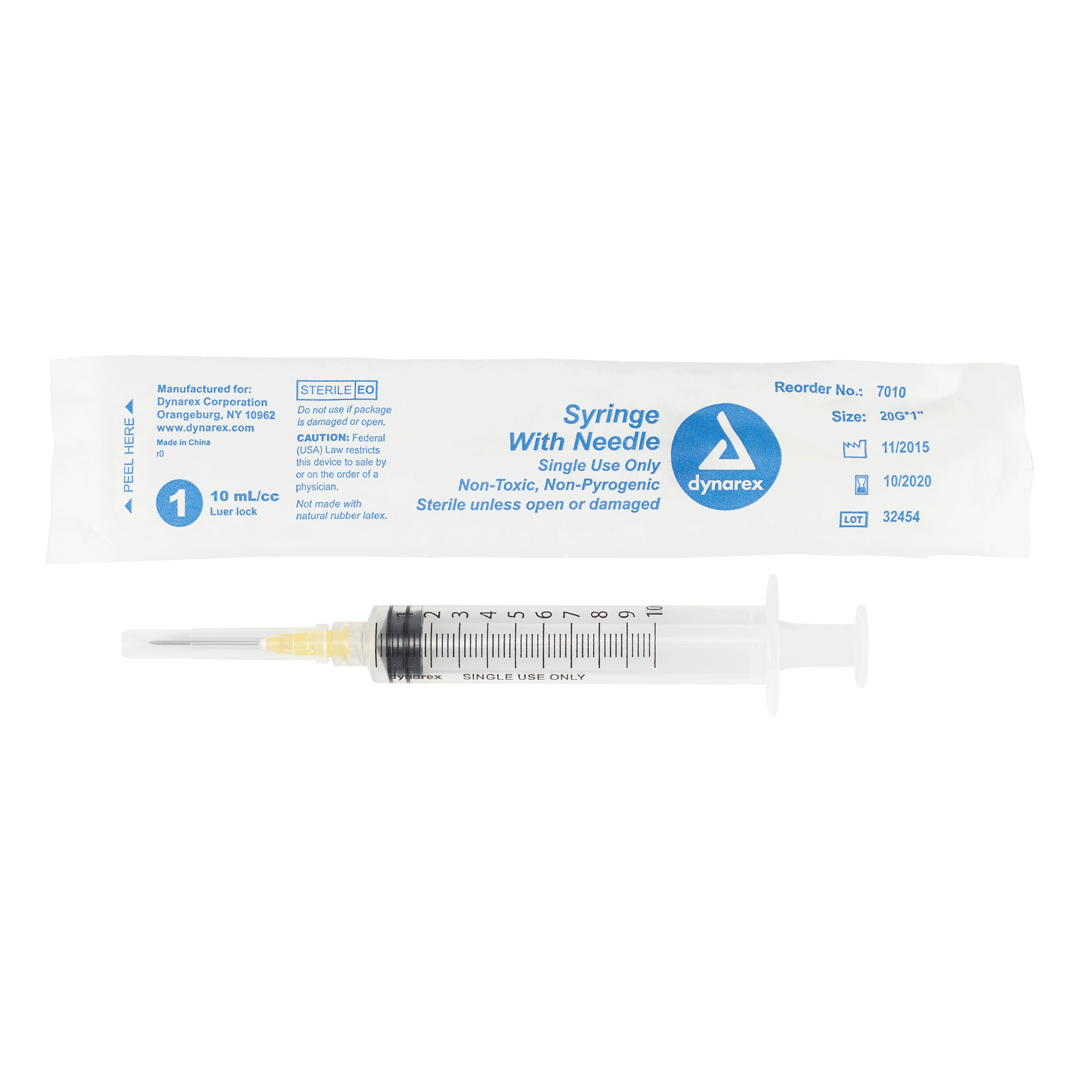 Syringes With Needle - 10cc - 20G, 1