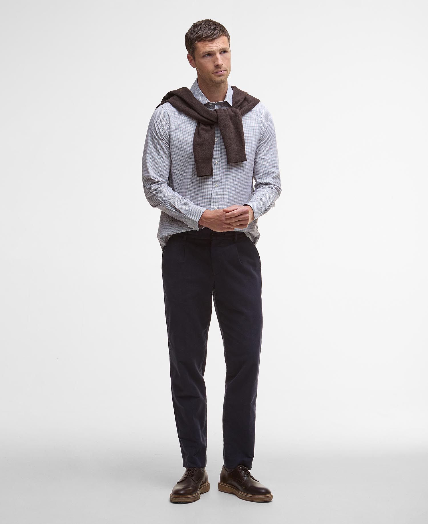 Carlton Tattersall Tailored Long-Sleeved Shirt image number 1