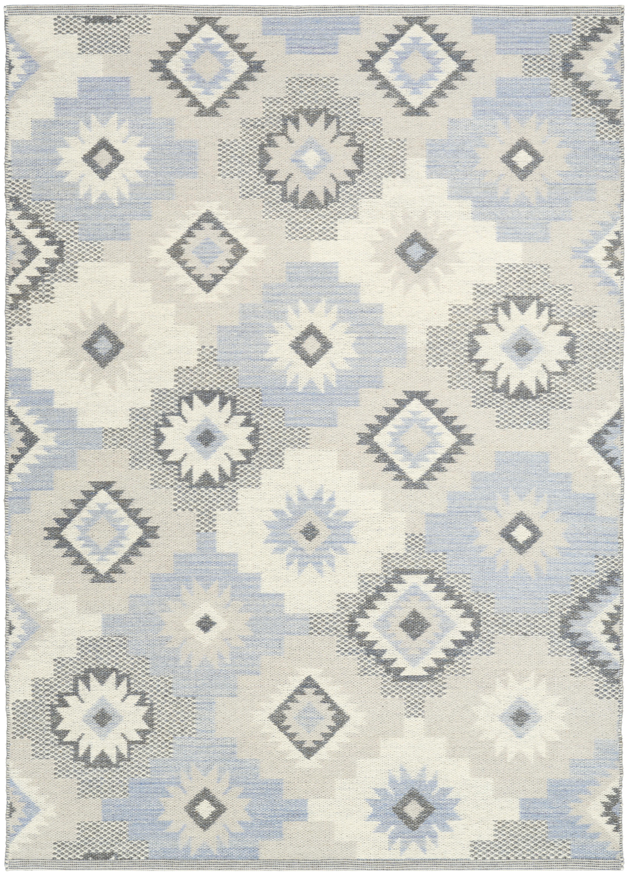 Nourison Copenhagen 8' x 10' Ivory Blue Modern Indoor Rug