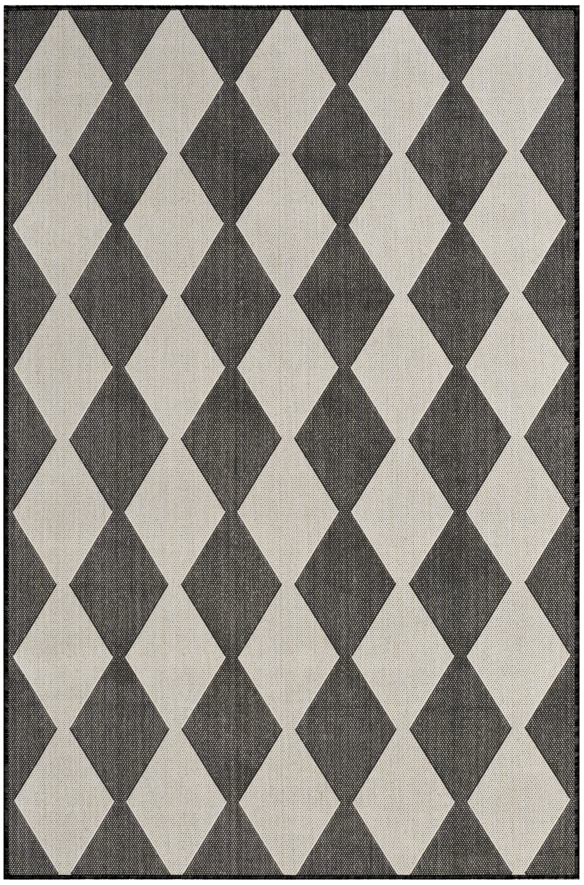 Nourison Positano 4' x 6' Black Modern Rug