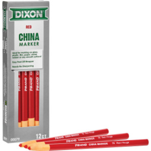 Phano China Markers, Red, Pack of 12