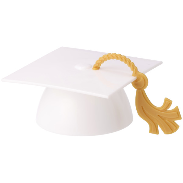 White Grad Cap With Tassel Layon