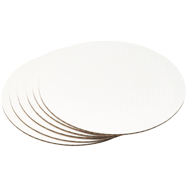 9" Round Waxed Corrugated Cake Board