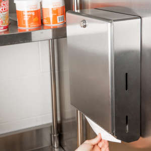 Bobrick, ClassicSeries, Multi-fold Folded Towel Dispenser, Silver