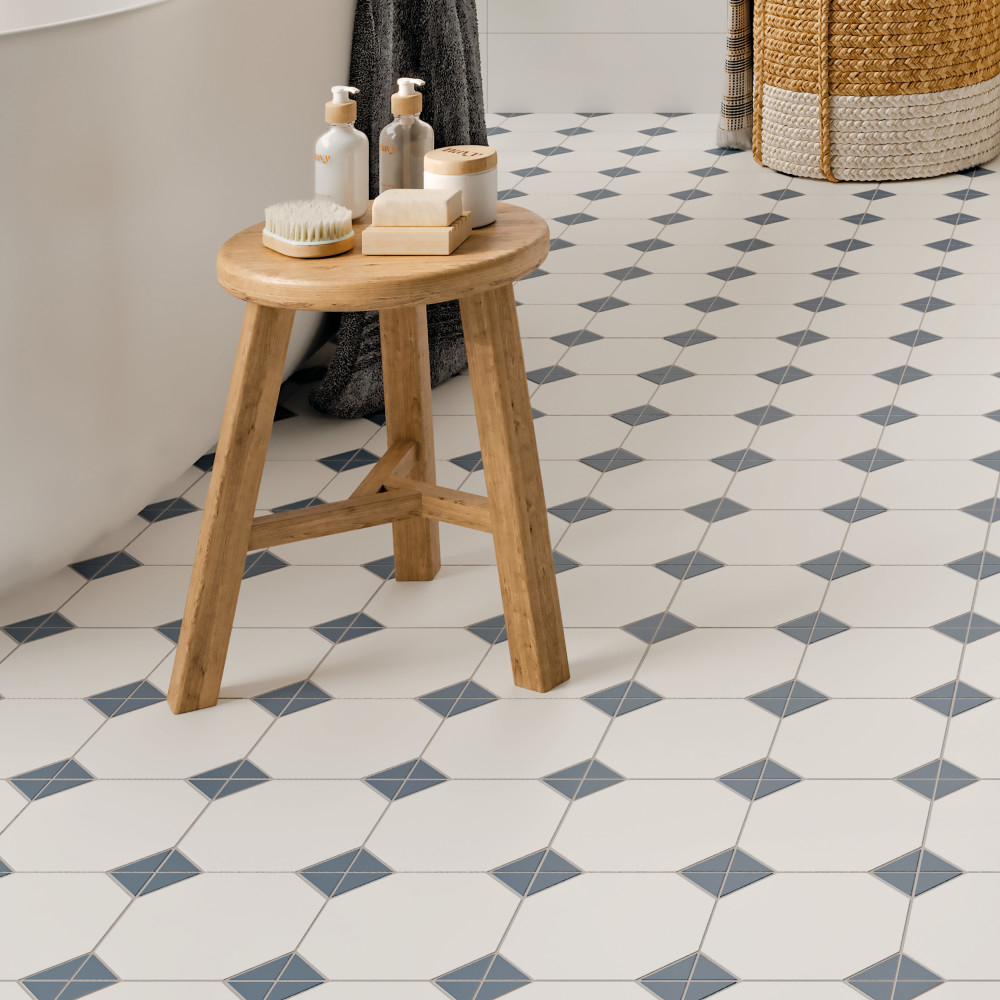 Sample – Canterbury Blue Porcelain Floor and Wall Tile