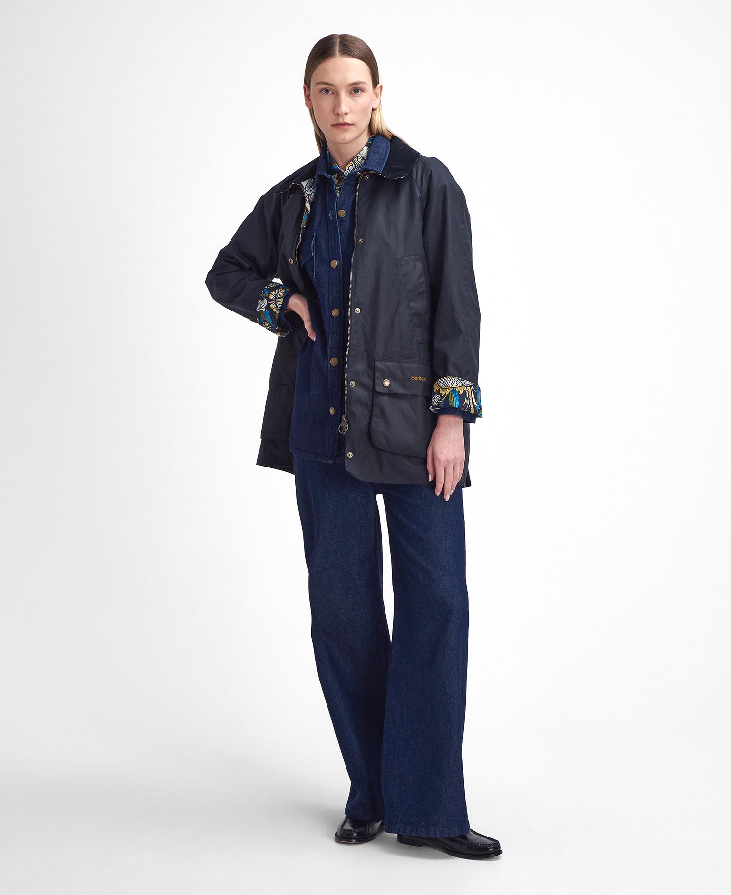 Barbour x William Morris Gallery Shelton Waxed Jacket image number 1