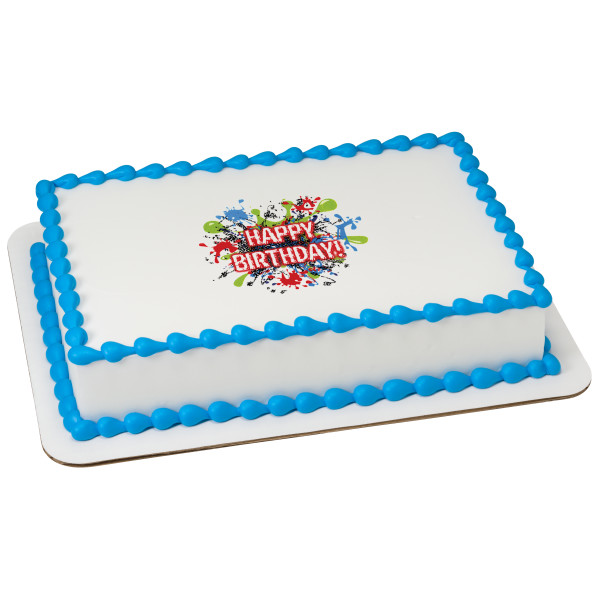 Birthday Splat Edible Image®