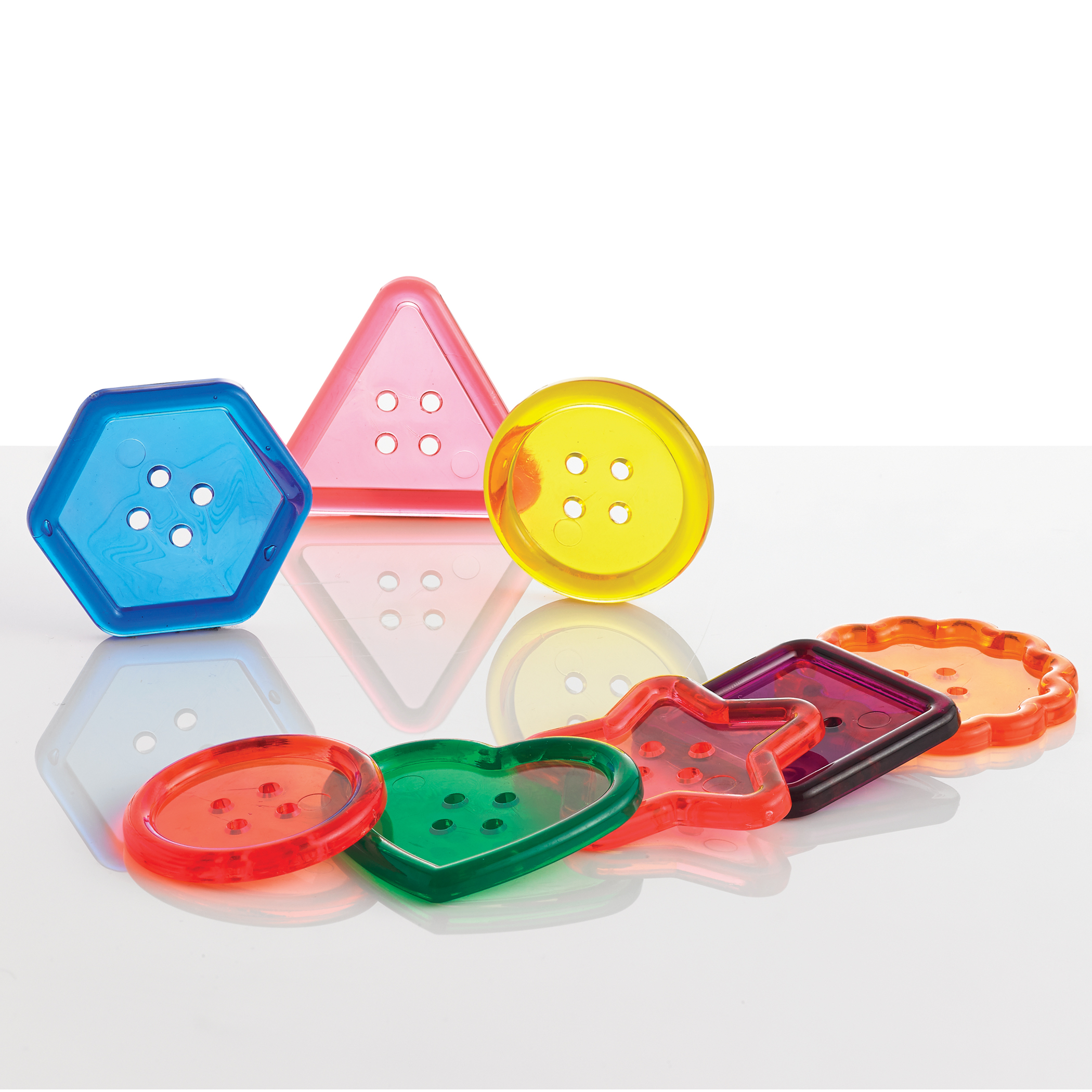 edxeducation Transparent Large Buttons - Mini Jar - 0.6 Pound image number null