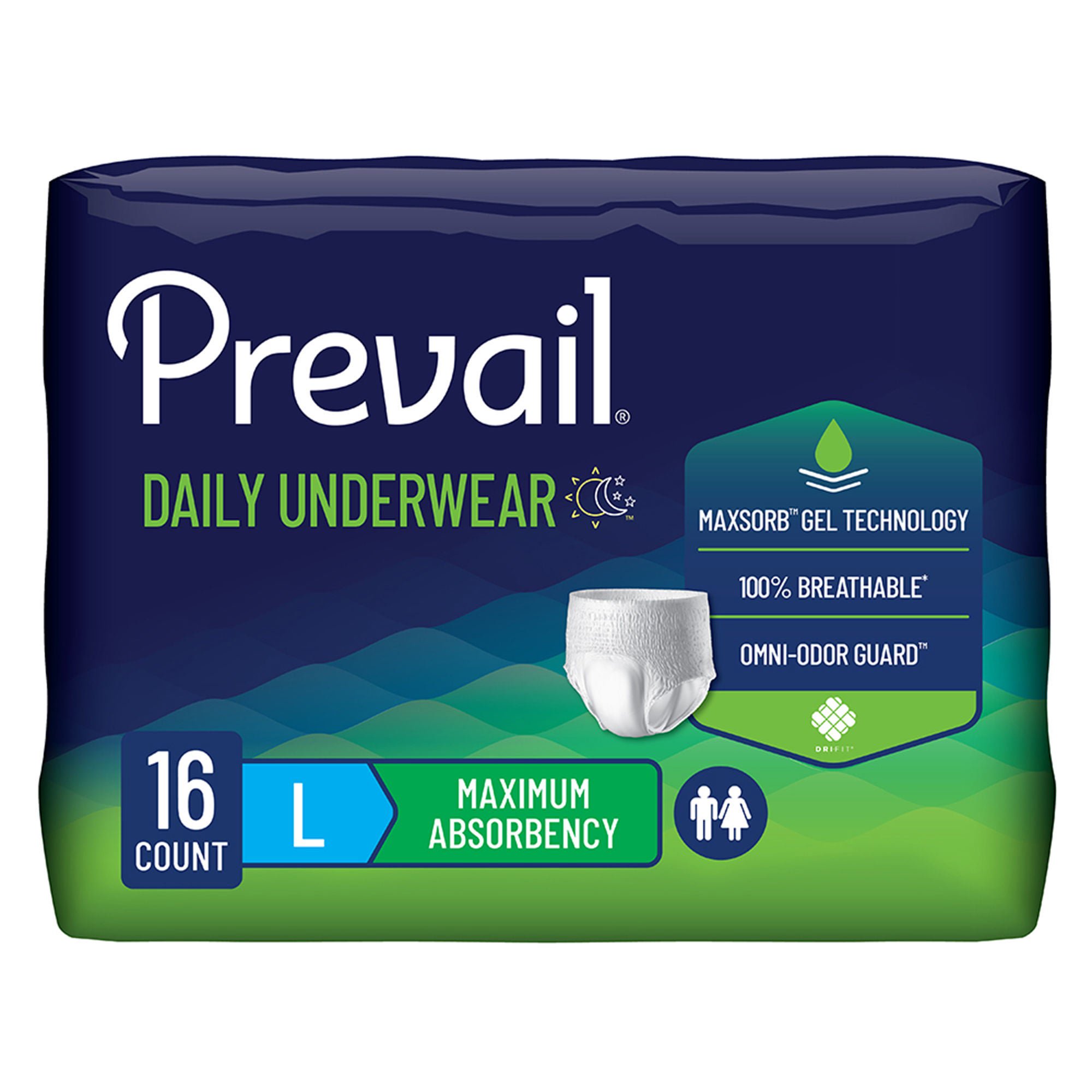 Prevail® Maximum Absorbent Underwear, Large