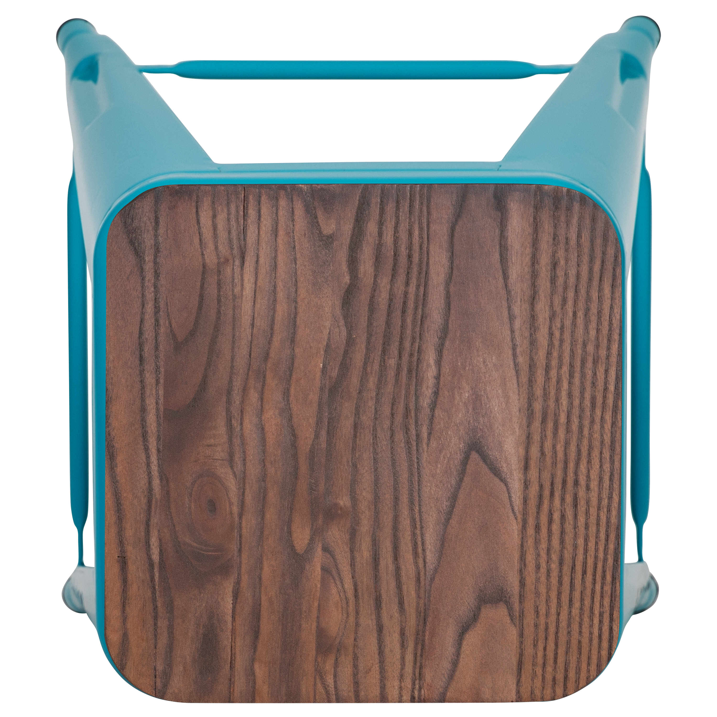 Cierra 24" High Metal Counter-Height, Indoor Bar Stool with Wood Seat in Gun ... - Picture 46 of 49