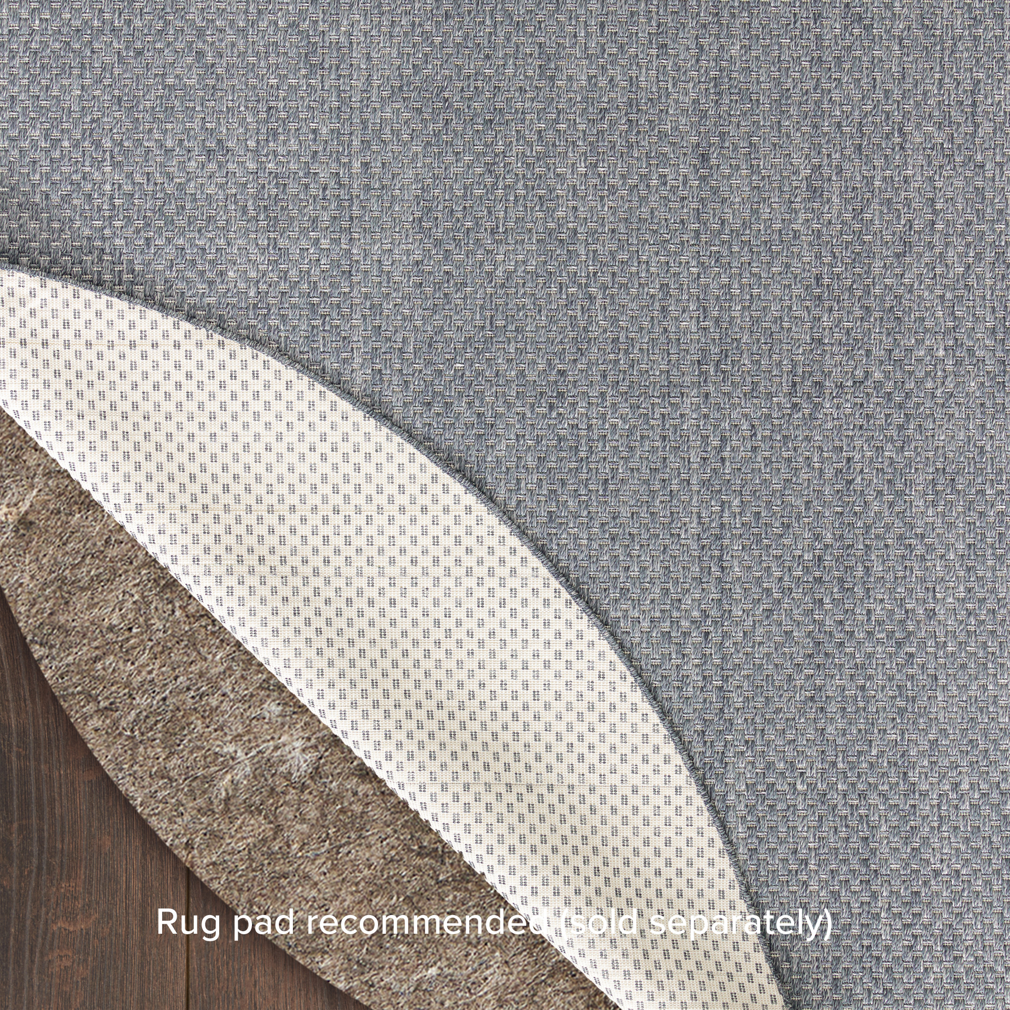 Nourison Tulum 8' x Round Denim Outdoor Rug