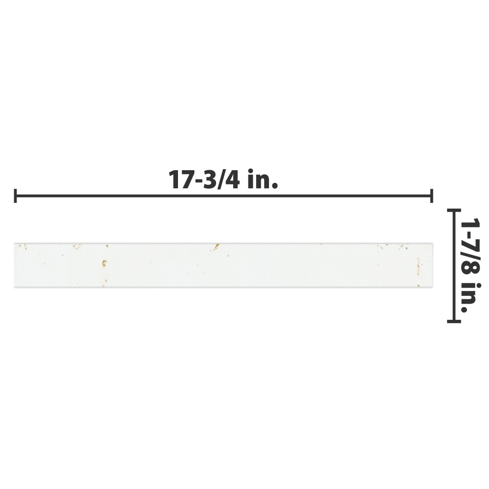 Phoenix White 1-7/8 in. x 17-3/4 in. Porcelain Floor and Wall Tile