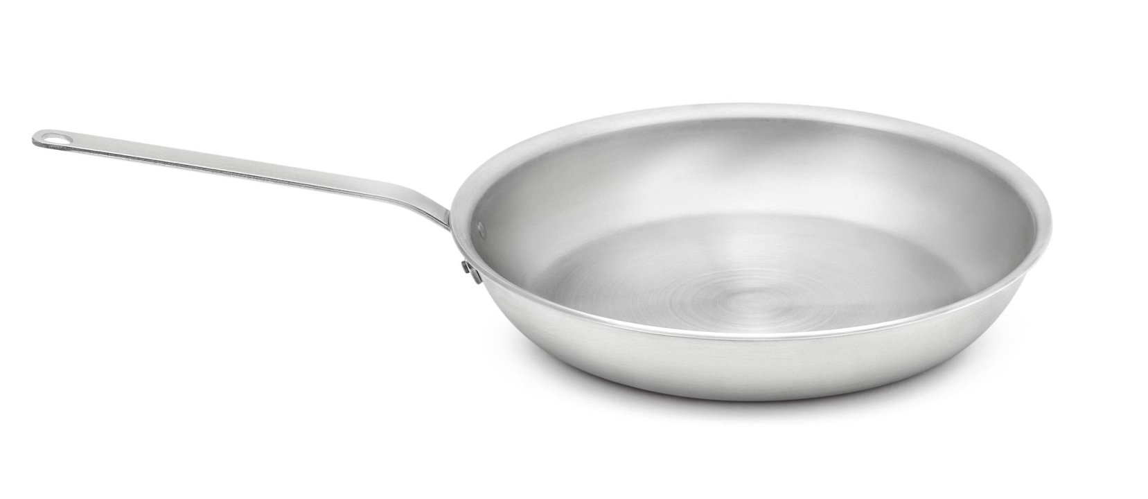 14-inch Wear-Ever® aluminum fry pan with natural finish and plated handle