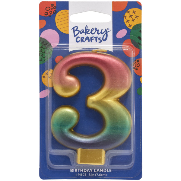 Metallic Numeral Candles
