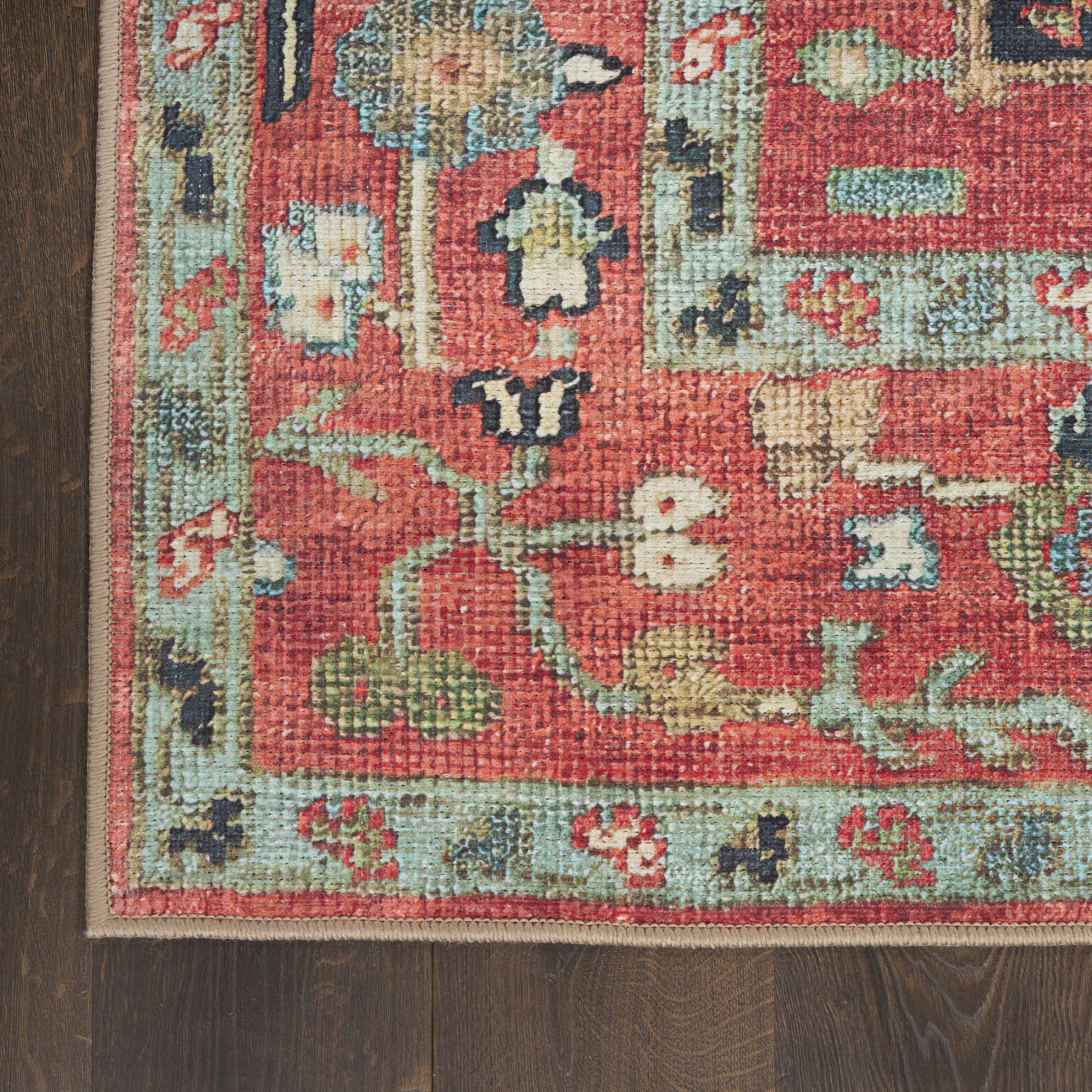 Nourison Vintage Washables 4' x 6' Rust Multicolor Vintage Indoor Rug