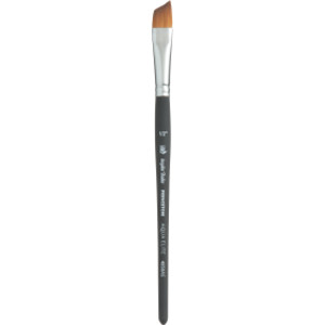 Aqua Elite Angle Shader Brush, Synthetic Bristles, Short Handle Watercolor Paintbrush, Matte Black, Size 1/2 inch, 1 Count