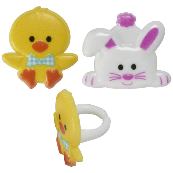 Duck and Bunny Cupcake Rings