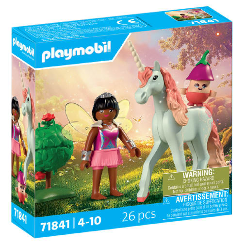 Collectible Unicorn: Sky Rose with Fairy (Princess Magic)