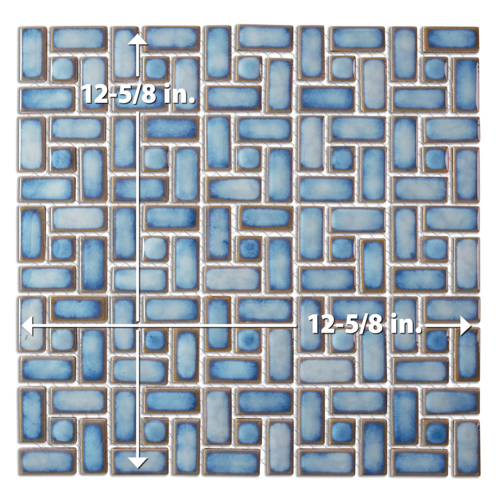 Hudson Spiral Marine 12-5/8 in. x 12-5/8 in. Porcelain Mosaic Tile